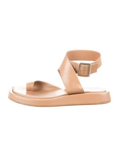 Pre-owned Gia/rhw Leather Sandals In Brown