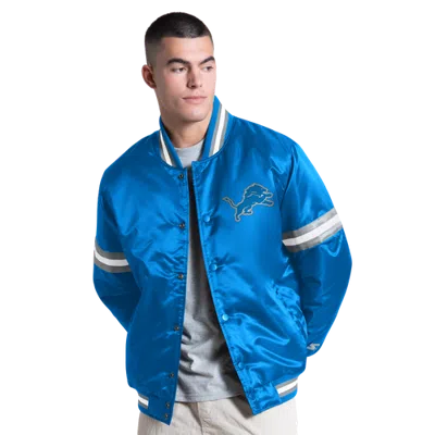G-iii Mens Detroit Lions  Nfl Ct Varsity Jacket In Blue