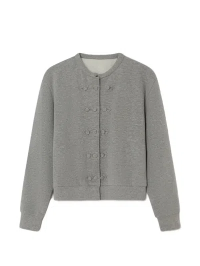 Gimaguas Nube Button-up Sweatshirt In Gray