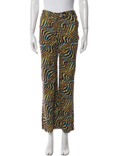 Pre-owned Gimaguas Printed Straight Leg Pants In Multicolor