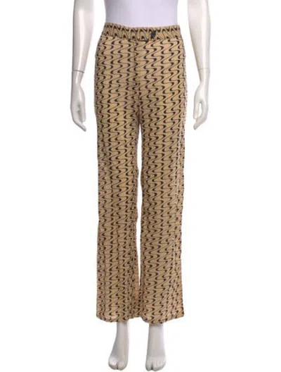 Pre-owned Gimaguas Printed Wide Leg Pants In Black/neutrals