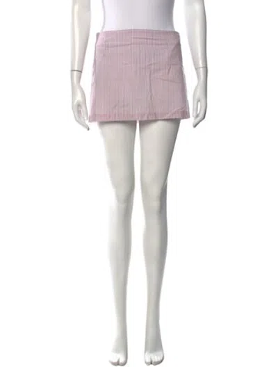 Pre-owned Gimaguas Striped Mini Skirt In Pink