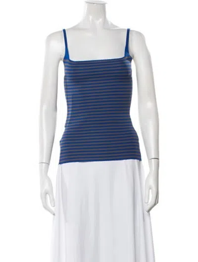 Pre-owned Gimaguas Striped Square Neckline Top In Multicolor