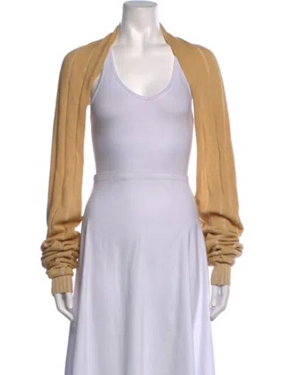 Pre-owned Gimaguas Striped V-neck Sweater In Neutrals