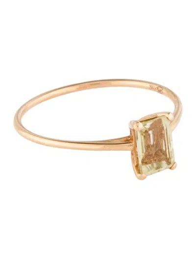 Pre-owned Ginette Ny 18k Citrine Cocktail Ring In Multicolor