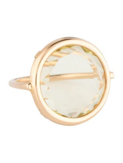 Pre-owned Ginette Ny 18k Citrine Cocktail Ring In Multicolor