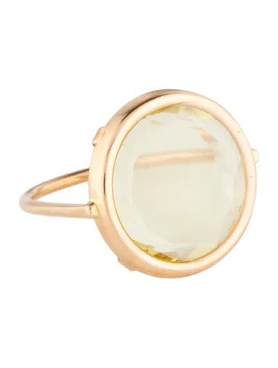 Pre-owned Ginette Ny 18k Citrine Cocktail Ring In Multicolor