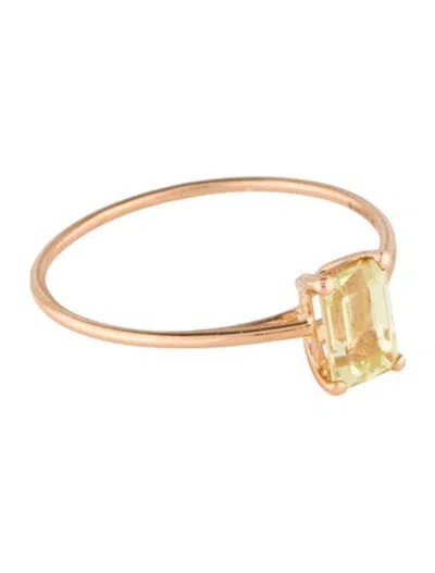 Pre-owned Ginette Ny 18k Citrine Cocktail Ring In Multicolor