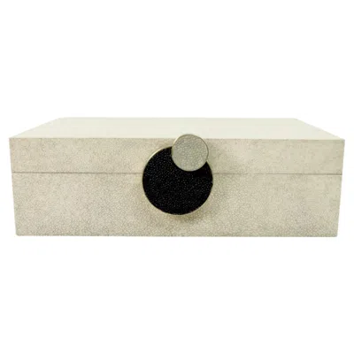 Pre-owned Ginger Brown Natural Shagreen Decorative Box By