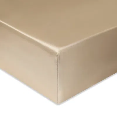 Gingerlily Silk Fitted Sheet, Queen In Gold