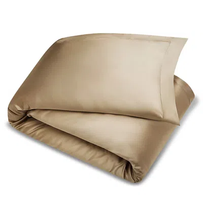 Gingerlily Silk Solid Duvet Cover, Queen In Neutral