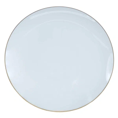 Ginori 1735 Aria Flat Plate Gold Rimmed