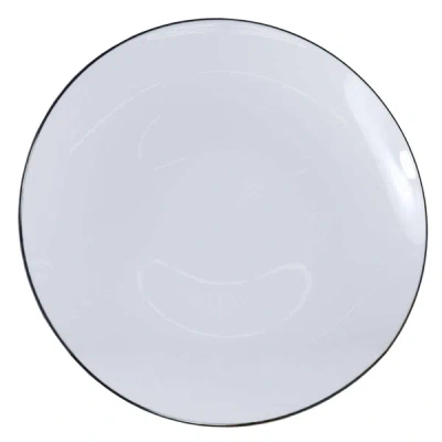 Ginori 1735 Aria Flat Plate Platinum Rimmed