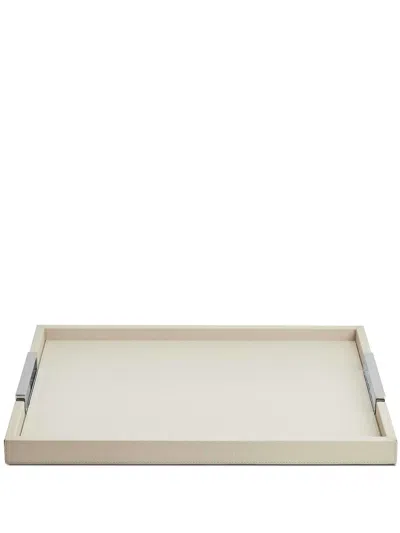 Giobagnara Victor Leather Tray In Neutrals