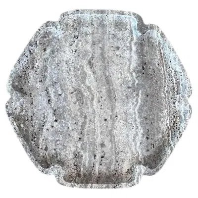 Pre-owned Giobagnara Vitruvio Marble Valet Tray In Medium By  In Gray