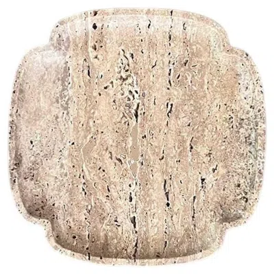 Pre-owned Giobagnara Vitruvio Marble Valet Tray In Small By  In Beige