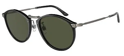 Pre-owned Giorgio Armani Ar 318sm Black/green 51/20/145 Men Sunglasses