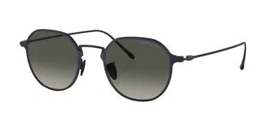 Pre-owned Giorgio Armani Ar 6138t Matte Blue/grey Shaded 49/21/145 Men Sunglasses In Gray