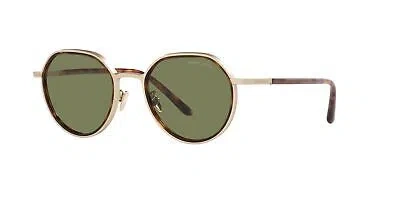 Pre-owned Giorgio Armani Ar 6144 Matte Pale Gold/green 49/20/145 Men Sunglasses