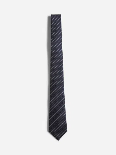 Giorgio Armani Blue Jacquard Silk Tie
