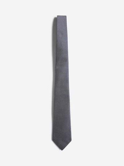 Giorgio Armani Blue Jacquard Silk Tie
