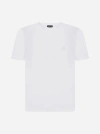Giorgio Armani Logo Viscose T-shirt In Optical White