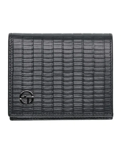 Giorgio Armani Man Wallet Black Size - Calfskin