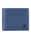 Giorgio Armani Man Wallet Navy Blue Size - Calfskin