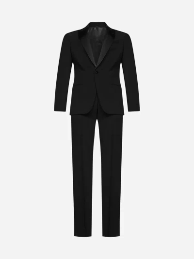 Giorgio Armani Virgin Wool Tuxedo In Black