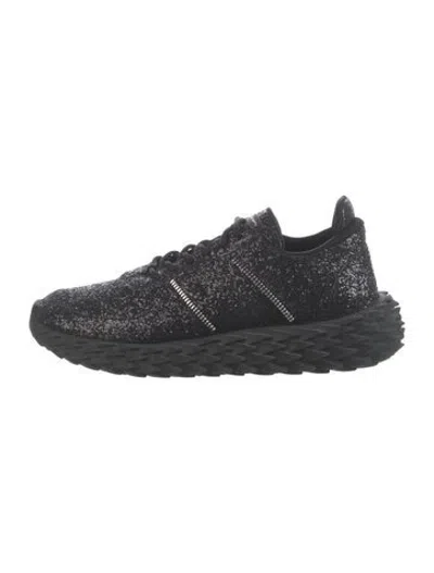 Pre-owned Giuseppe Zanotti Glitter Printed Sneakers In Black