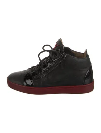 Pre-owned Giuseppe Zanotti Leather Sneakers In Black