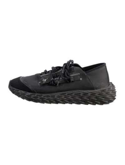 Pre-owned Giuseppe Zanotti Leather Sneakers In Black
