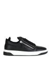 Giuseppe Zanotti Man Sneakers Black Size 7 Soft Leather
