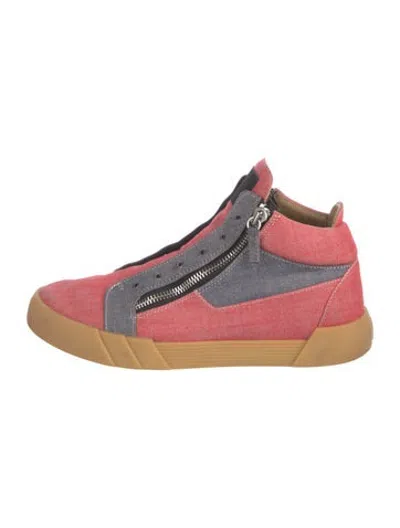 Pre-owned Giuseppe Zanotti Sneakers In Blue/red