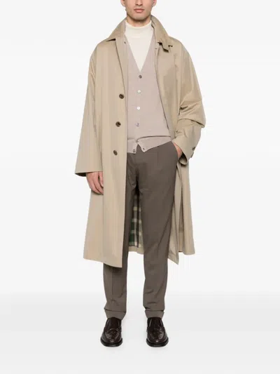 Giuuno Buttoned Cardigan In Brown