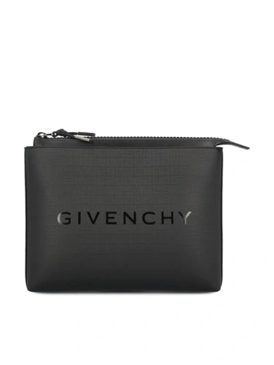 Givenchy Allover 4g Pattern Travel Pouch In Black