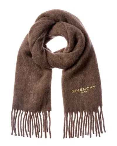 Givenchy Alpaca & Wool-blend Scarf In Brown