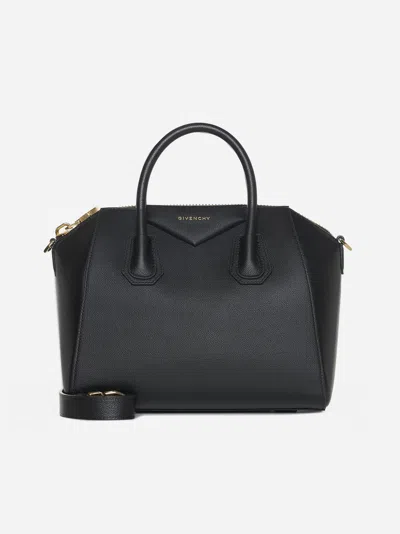 Givenchy Antigona Leather Small Bag In Black