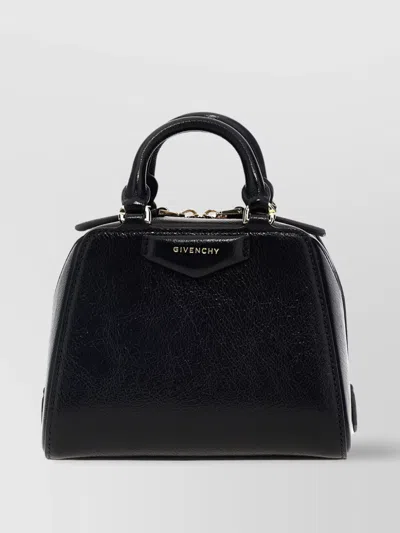 Givenchy Antigona Nano Leather Shoulder Bag In Black