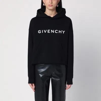 Givenchy Black Archetype Short Sweatshirt With Logo