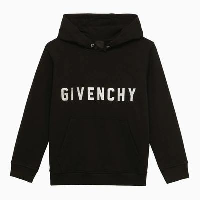 Givenchy Kids' Black Cotton Hoodie With Logo