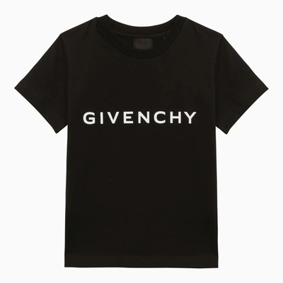 Givenchy Kids' Black Cotton T-shirt With Logo