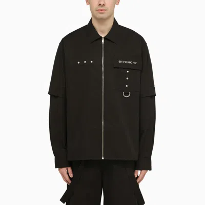 Givenchy Black Shirt With Removable Sleeves