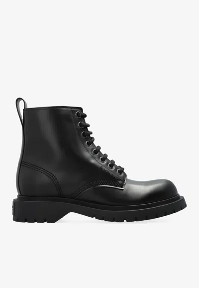 Givenchy Classic Leather Ankle Boots In Black