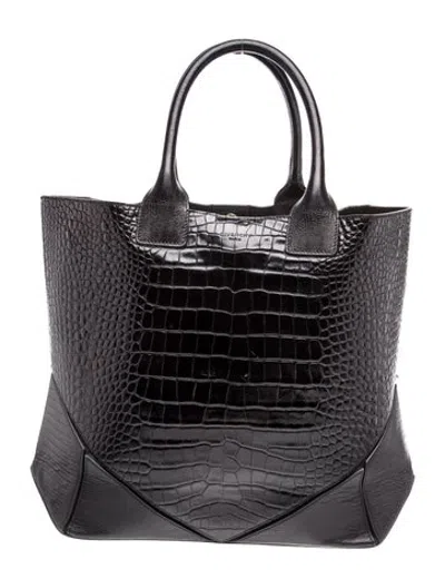 Pre-owned Givenchy Crocodile Tote In Black