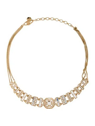 Pre-owned Givenchy Crystal Choker Necklace, 15.25" In Multicolor