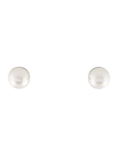 Pre-owned Givenchy Faux Pearl & Crystal Magnetic Clip-on Earrings In Multicolor
