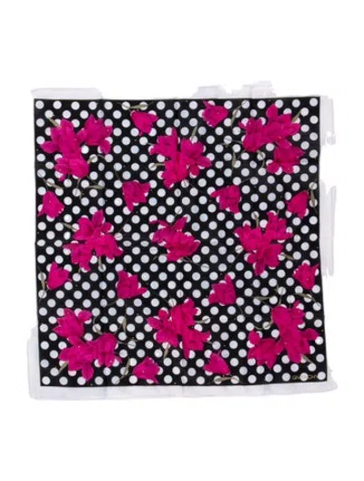 Pre-owned Givenchy Floral Print Scarf In Grey