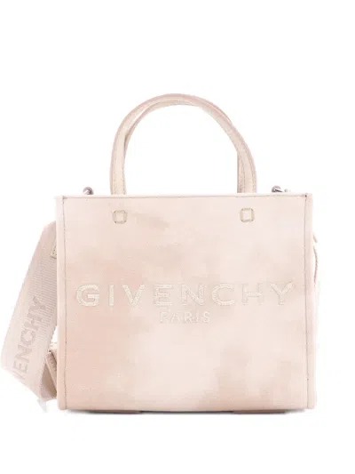 Pre-owned Givenchy G- Canvas Mini Tote Bag In Neutral