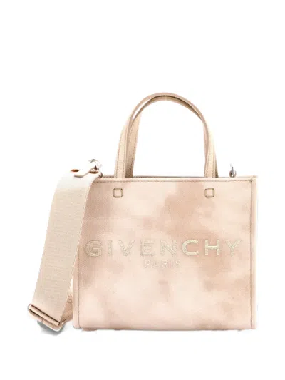 Pre-owned Givenchy G- Canvas Mini Tote Bag In Neutrals